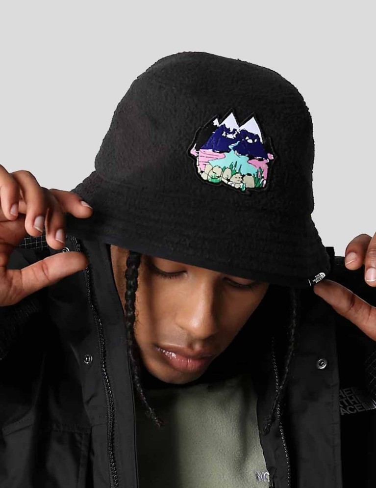 Gorro THE NORTH FACE fleeski street bucket hat tnf black/graphic patch